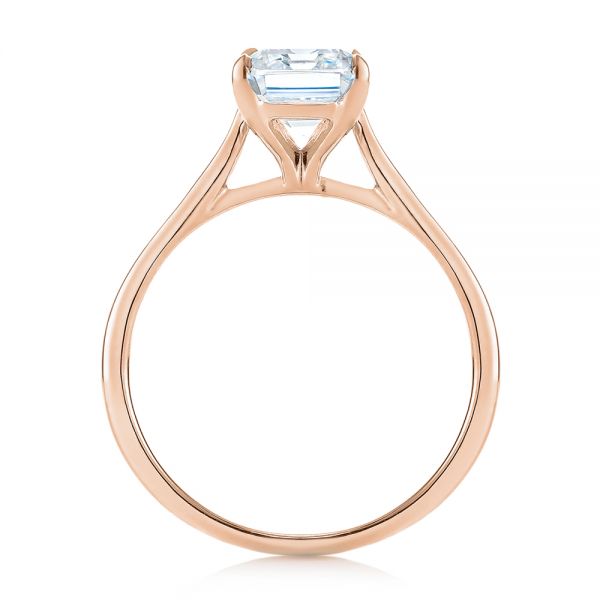 14k Rose Gold 14k Rose Gold Solitaire Diamond Engagement Ring - Front View - 104210