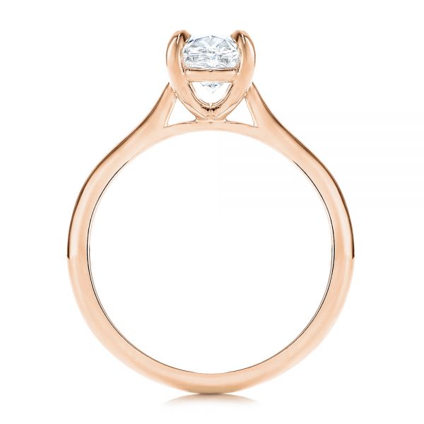 14k Rose Gold 14k Rose Gold Solitaire Diamond Engagement Ring - Front View -  106437