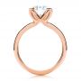 18k Rose Gold 18k Rose Gold Solitaire Diamond Engagement Ring - Front View -  107132 - Thumbnail