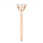 14k Rose Gold Solitaire Diamond Engagement Ring - Side View -  103297 - Thumbnail