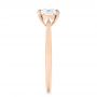 18k Rose Gold 18k Rose Gold Solitaire Diamond Engagement Ring - Side View -  103297 - Thumbnail