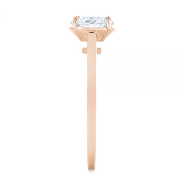 18k Rose Gold 18k Rose Gold Solitaire Diamond Engagement Ring - Side View -  104008