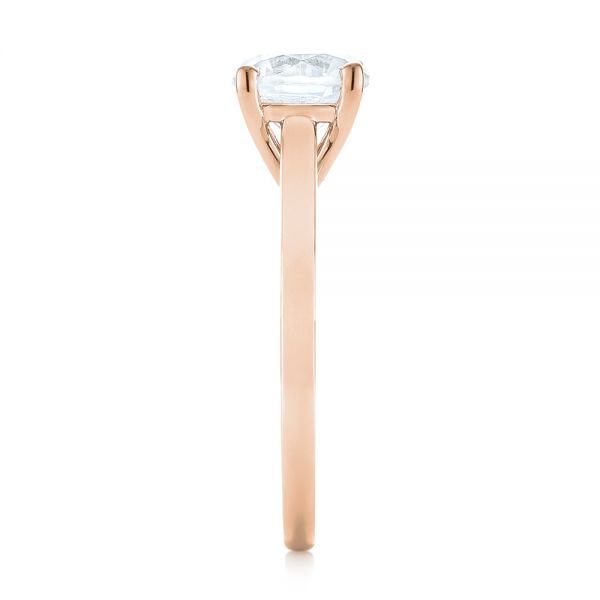 18k Rose Gold 18k Rose Gold Solitaire Diamond Engagement Ring - Side View - 104087