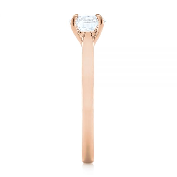 18k Rose Gold 18k Rose Gold Solitaire Diamond Engagement Ring - Side View - 104090