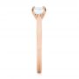 18k Rose Gold 18k Rose Gold Solitaire Diamond Engagement Ring - Side View -  104090 - Thumbnail