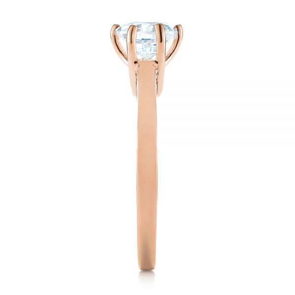 14k Rose Gold 14k Rose Gold Solitaire Diamond Engagement Ring - Side View -  104120