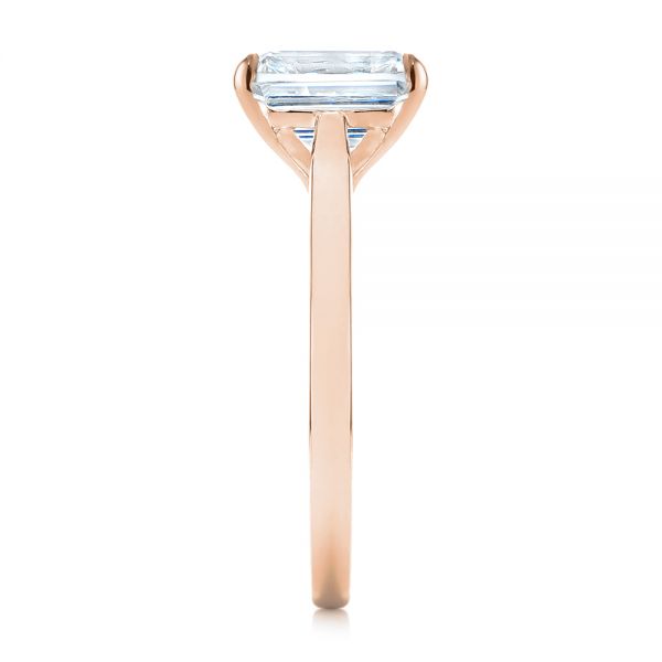 14k Rose Gold 14k Rose Gold Solitaire Diamond Engagement Ring - Side View - 104210