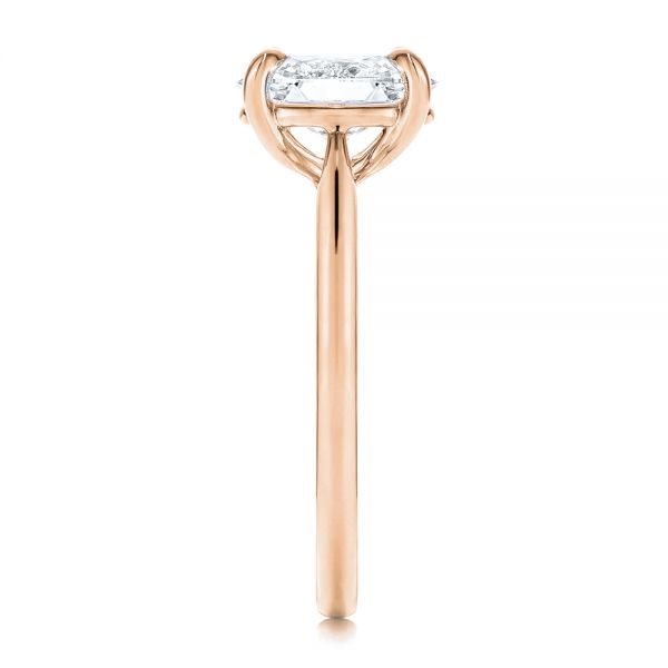 18k Rose Gold 18k Rose Gold Solitaire Diamond Engagement Ring - Side View -  106437