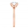 18k Rose Gold 18k Rose Gold Solitaire Diamond Engagement Ring - Side View -  107132 - Thumbnail