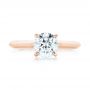 14k Rose Gold 14k Rose Gold Solitaire Diamond Engagement Ring - Top View -  103141 - Thumbnail