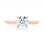 14k Rose Gold 14k Rose Gold Solitaire Diamond Engagement Ring - Top View -  103141 - Thumbnail