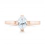 18k Rose Gold 18k Rose Gold Solitaire Diamond Engagement Ring - Top View -  103274 - Thumbnail