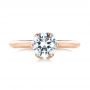14k Rose Gold 14k Rose Gold Solitaire Diamond Engagement Ring - Top View -  103296 - Thumbnail