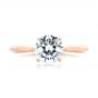 18k Rose Gold 18k Rose Gold Solitaire Diamond Engagement Ring - Top View -  103297 - Thumbnail