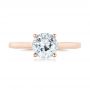14k Rose Gold 14k Rose Gold Solitaire Diamond Engagement Ring - Top View -  104087 - Thumbnail