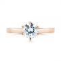 18k Rose Gold 18k Rose Gold Solitaire Diamond Engagement Ring - Top View -  104120 - Thumbnail