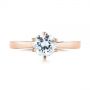 14k Rose Gold 14k Rose Gold Solitaire Diamond Engagement Ring - Top View -  104120 - Thumbnail