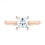 18k Rose Gold 18k Rose Gold Solitaire Diamond Engagement Ring - Top View -  104180 - Thumbnail