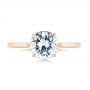 14k Rose Gold 14k Rose Gold Solitaire Diamond Engagement Ring - Top View -  104209 - Thumbnail