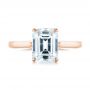 18k Rose Gold 18k Rose Gold Solitaire Diamond Engagement Ring - Top View -  104210 - Thumbnail