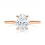 14k Rose Gold 14k Rose Gold Solitaire Diamond Engagement Ring - Top View -  106437 - Thumbnail