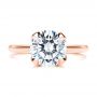18k Rose Gold 18k Rose Gold Solitaire Diamond Engagement Ring - Top View -  107132 - Thumbnail