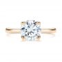 18k Rose Gold 18k Rose Gold Solitaire Diamond Engagement Ring - Top View -  107133 - Thumbnail