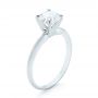 18k White Gold 18k White Gold Solitaire Diamond Engagement Ring - Three-Quarter View -  103141 - Thumbnail