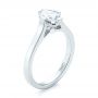 18k White Gold Solitaire Diamond Engagement Ring - Three-Quarter View -  103274 - Thumbnail