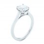 18k White Gold Solitaire Diamond Engagement Ring - Three-Quarter View -  104008 - Thumbnail
