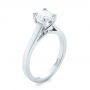 18k White Gold Solitaire Diamond Engagement Ring - Three-Quarter View -  104174 - Thumbnail
