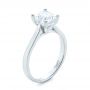 18k White Gold 18k White Gold Solitaire Diamond Engagement Ring - Three-Quarter View -  104180 - Thumbnail