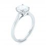 18k White Gold 18k White Gold Solitaire Diamond Engagement Ring - Three-Quarter View -  104209 - Thumbnail