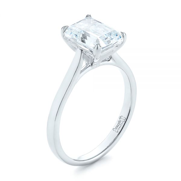  Platinum Platinum Solitaire Diamond Engagement Ring - Three-Quarter View -  104210