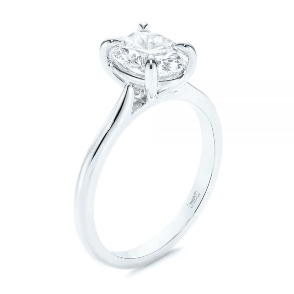 Platinum Platinum Solitaire Diamond Engagement Ring - Three-Quarter View -  106437