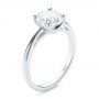 18k White Gold 18k White Gold Solitaire Diamond Engagement Ring - Three-Quarter View -  107133 - Thumbnail