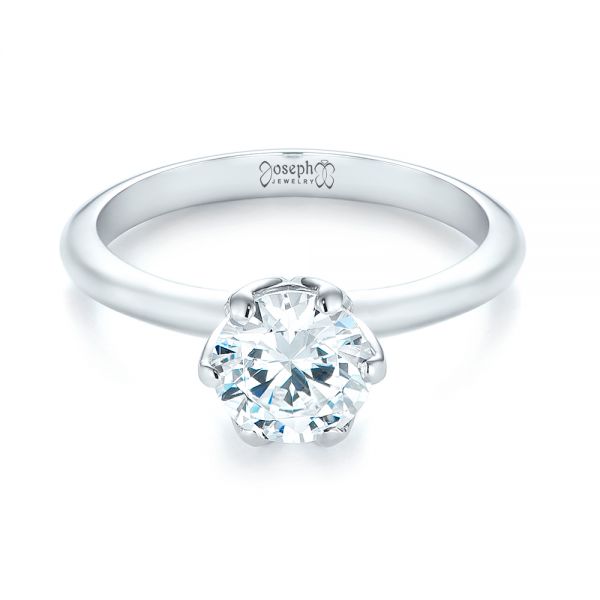  Platinum Platinum Solitaire Diamond Engagement Ring - Flat View -  103296