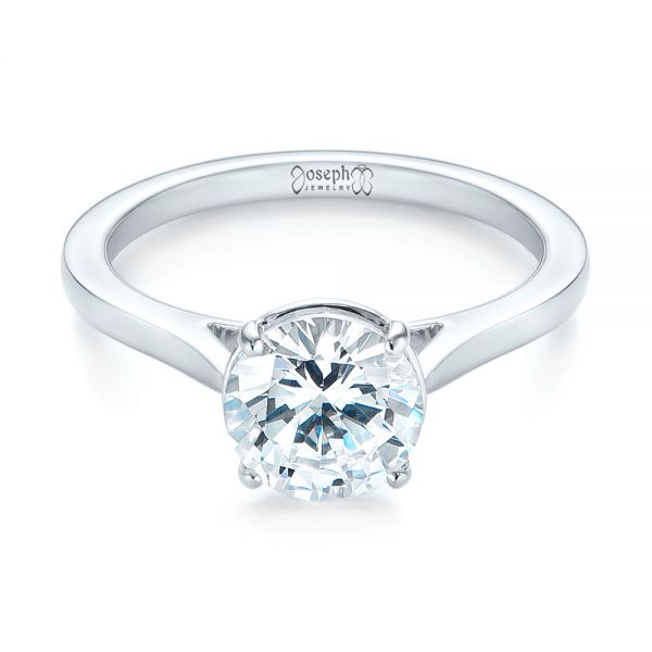  Platinum Platinum Solitaire Diamond Engagement Ring - Flat View -  104209