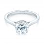 18k White Gold 18k White Gold Solitaire Diamond Engagement Ring - Flat View -  104209 - Thumbnail