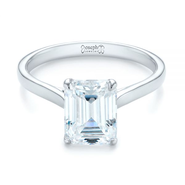  Platinum Platinum Solitaire Diamond Engagement Ring - Flat View -  104210