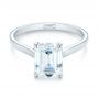 14k White Gold Solitaire Diamond Engagement Ring - Flat View -  104210 - Thumbnail