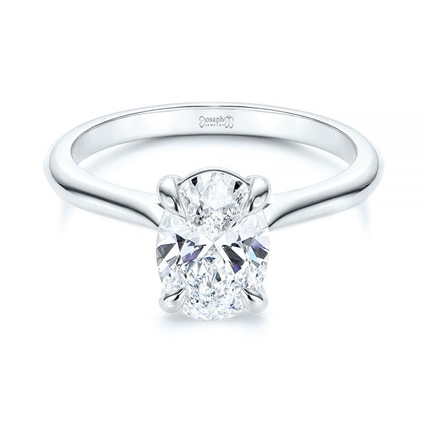 Platinum Platinum Solitaire Diamond Engagement Ring - Flat View -  106437