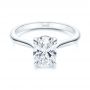 14k White Gold 14k White Gold Solitaire Diamond Engagement Ring - Flat View -  106437 - Thumbnail