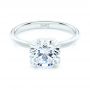 18k White Gold 18k White Gold Solitaire Diamond Engagement Ring - Flat View -  107132 - Thumbnail