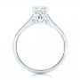 18k White Gold Solitaire Diamond Engagement Ring - Front View -  102195 - Thumbnail