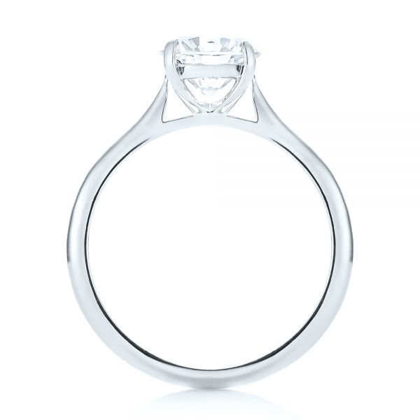 14k White Gold 14k White Gold Solitaire Diamond Engagement Ring - Front View -  103297