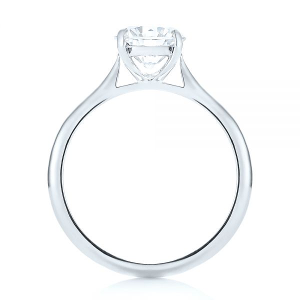 18k White Gold 18k White Gold Solitaire Diamond Engagement Ring - Front View - 103297