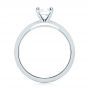 14k White Gold Solitaire Diamond Engagement Ring - Front View -  103421 - Thumbnail