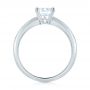 18k White Gold Solitaire Diamond Engagement Ring - Front View -  103987 - Thumbnail
