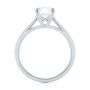 18k White Gold Solitaire Diamond Engagement Ring - Front View -  104087 - Thumbnail